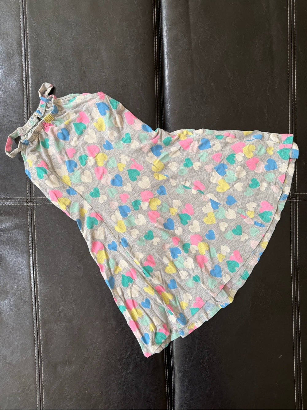 Jumping Beans - Gray Sleeveless Dress with Pink, Blue, Yellow & Teal Hearts